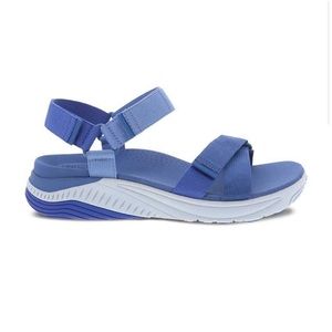 Dansko Racquel Adjustable Blue Multi Sandal.
